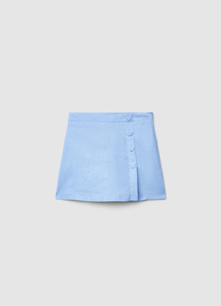 Skort with side buttons