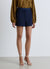 Shorts a tinta unita con fascia satinata