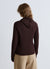 Zip-up cardigan with braided hood