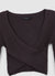 Cross-over ribbed jumper