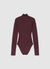 Ribbed body with high neck
