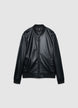 Bomber con zip e bordi a costine - S