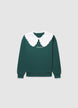 Sweat-shirt avec maxi col col et inscription - S