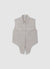 Linen-blend sleeveless shirt with knot