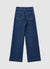 Jeans wide leg con pieghe