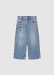 Wide-leg jeans with patch - 7-8