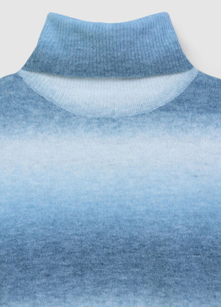 Turtleneck jumper with gradient pattern