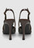 High-heeled slingback with pointed toe