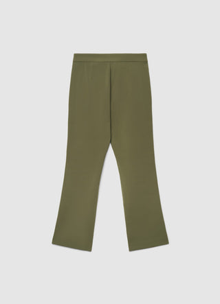 Pantaloni flare a tinta unita