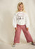 Pantaloni wide leg con vita elasticizzata e tasche