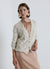 Cardigan traforato con bottoni effetto luccicante