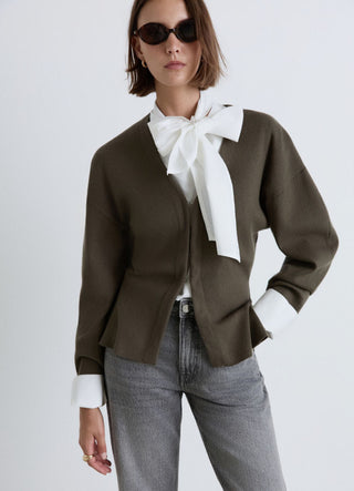 Cardigan con ganci