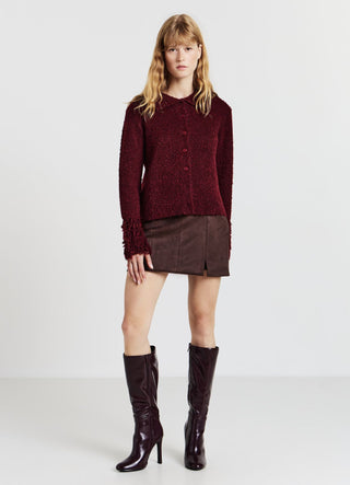 Bouclé cardigan with buttons