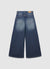 Jeans wide leg a vita bassa