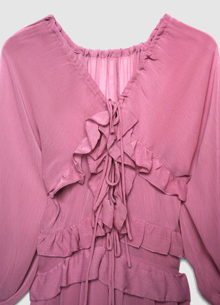 Vestito lungo frill