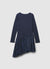 Vestito bitessuto con gonna a quadri