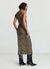 Abito tulle animalier con arriccio