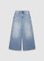 Jeans wide leg a vita bassa