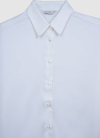 Chemise classique en simili satin