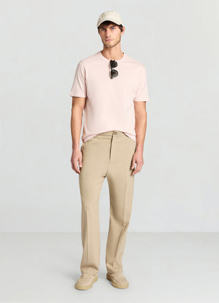 Plain-colour crew neck T-shirt