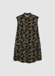 Camicia smanicata lunga a fantasia - XS