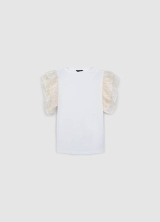 T-shirts with ruffle sleeves