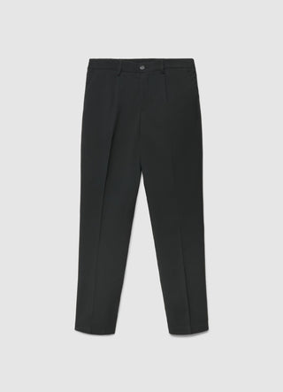 Long trousers with elastic waistband
