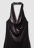 Vestito lungo con scollo drappeggiato