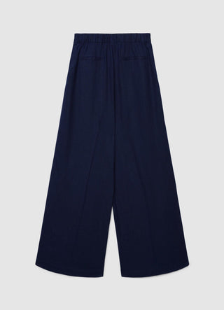Palazzo trousers in a linen blend