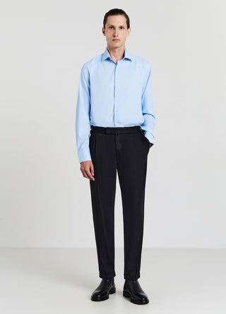 Tailored trousers with martingale