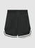 Pantaloncini ginnici in rete con coulisse e scritta