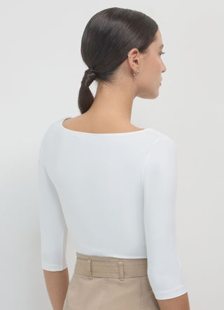 Bateau neckline bodysuit