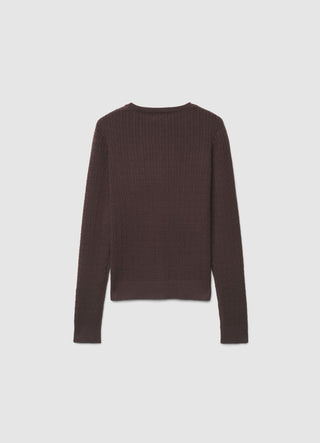 Cardigan a trecce con bottoni