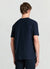 Crew neck T-shirt with embossed stripe pattern