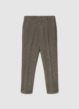 Straight salt and pepper trousers