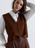 Knitted vest with V-neck and buttons
