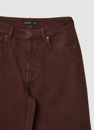 Jeans a gamba dritta a tinta unita