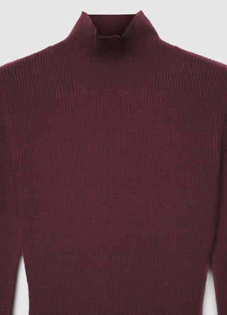 Ribbed body with high neck