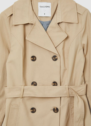 Plain trench coat