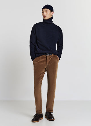 Corduroy-effect chino trousers