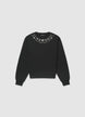 Sweatshirt mit Strassapplikationen - XS