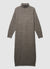 Robe longue à col roulé en maille