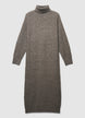 Langes Rollkragenkleid aus Strick - S