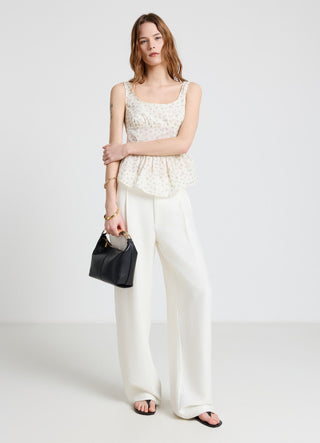Pantaloni palazzo con pieghe