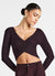 Cross-over ribbed jumper