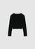 T-shirt crop a maniche lunghe con catena