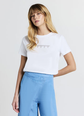 T-shirt fiocchi strass
