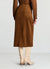 Straight midi skirt with suede effect