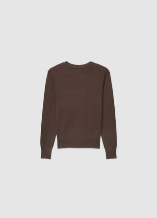 Crew neck cardigan with buttons