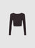 Cross-over ribbed jumper